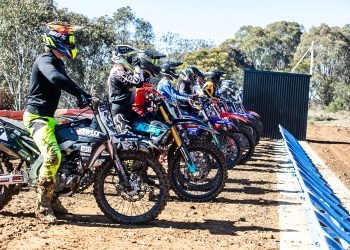 Starting gates at Goulburn Motorcycle Club
