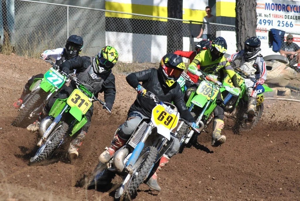 Racers competing at Cessnock motocross
